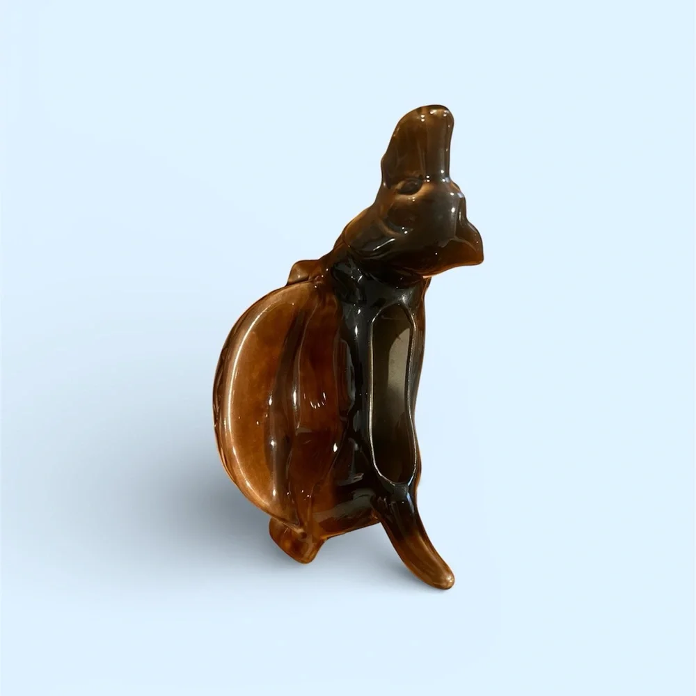 MCM Table Decor, Dachshund Wiener Dog Trinket Dish / Vintage Ceramic Dog.